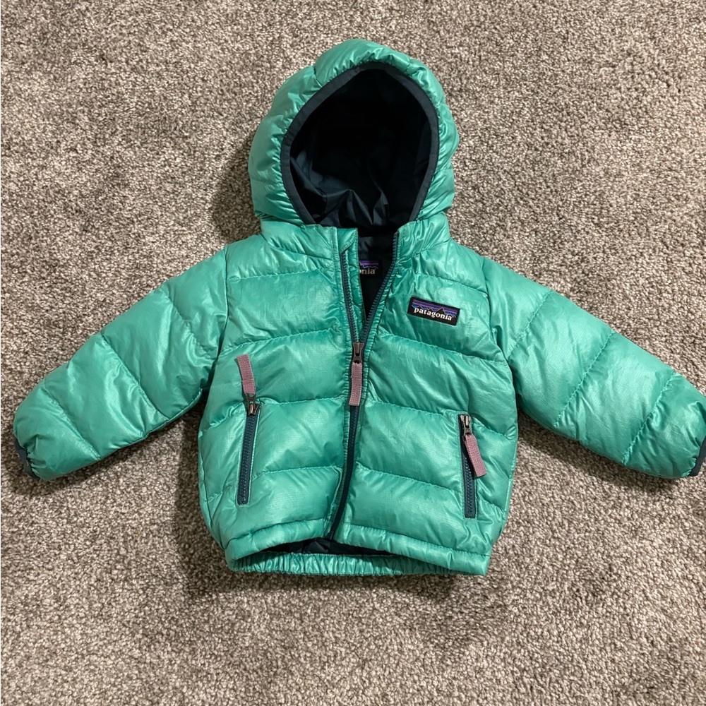 Patagonia Toddler Teal Puffer Jacket